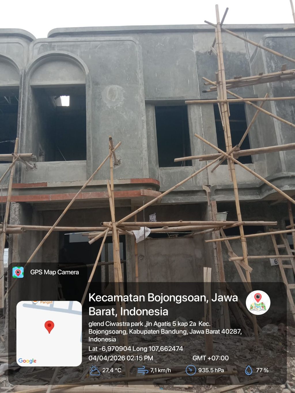 foto tampak rumah tipe 38 Compact 2 Kamar HC (464) perumahan G-Land Ciwastra Park 2