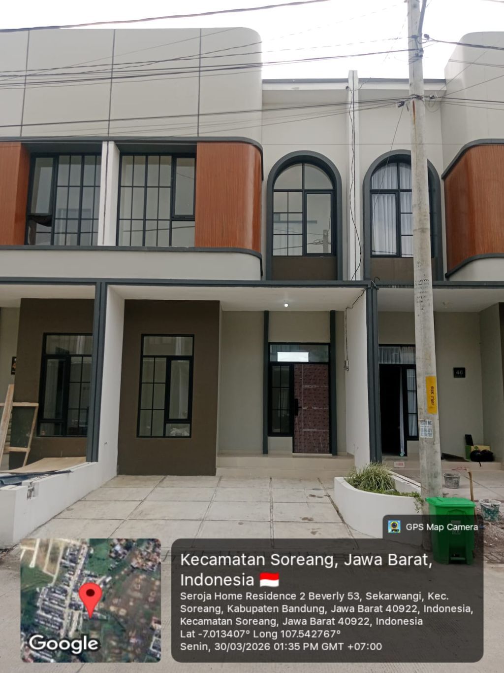 foto tampak rumah tipe 43 Compact (3 kamar) (522) perumahan Cluster Beverly