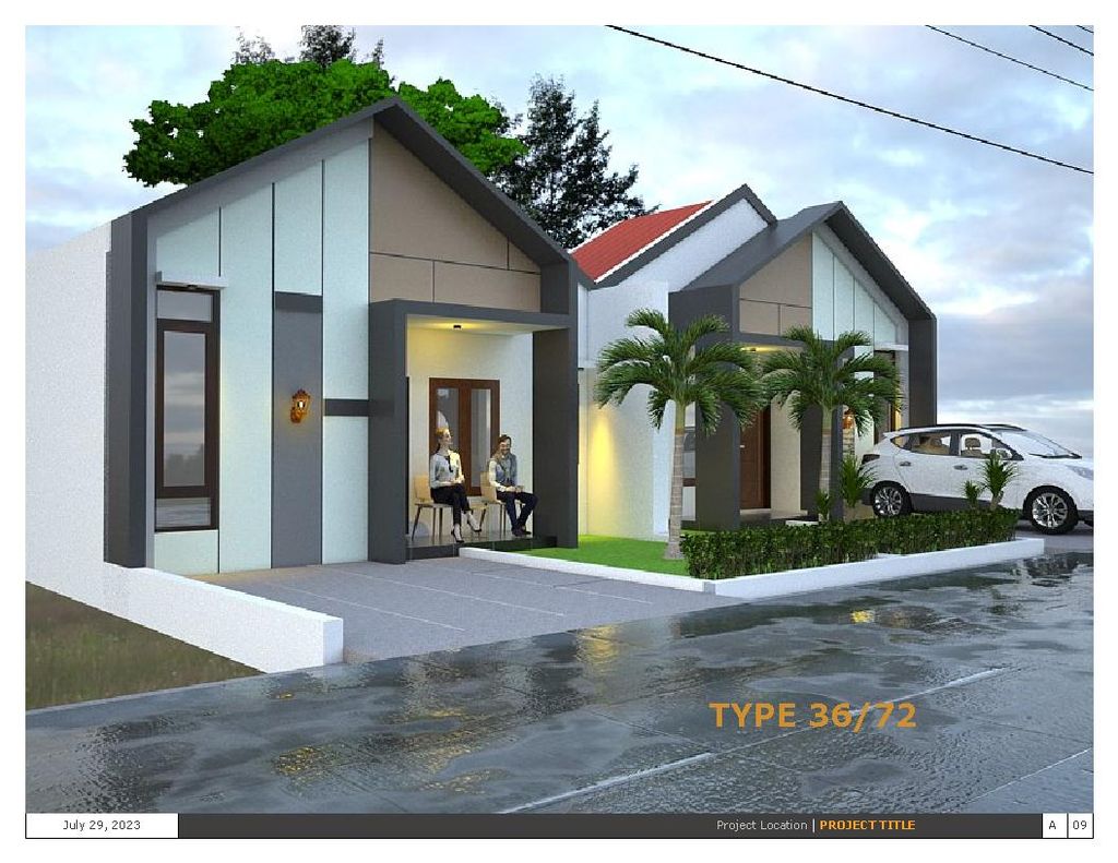 foto tampak rumah tipe 36/72 perumahan Rinjani Gardenia City