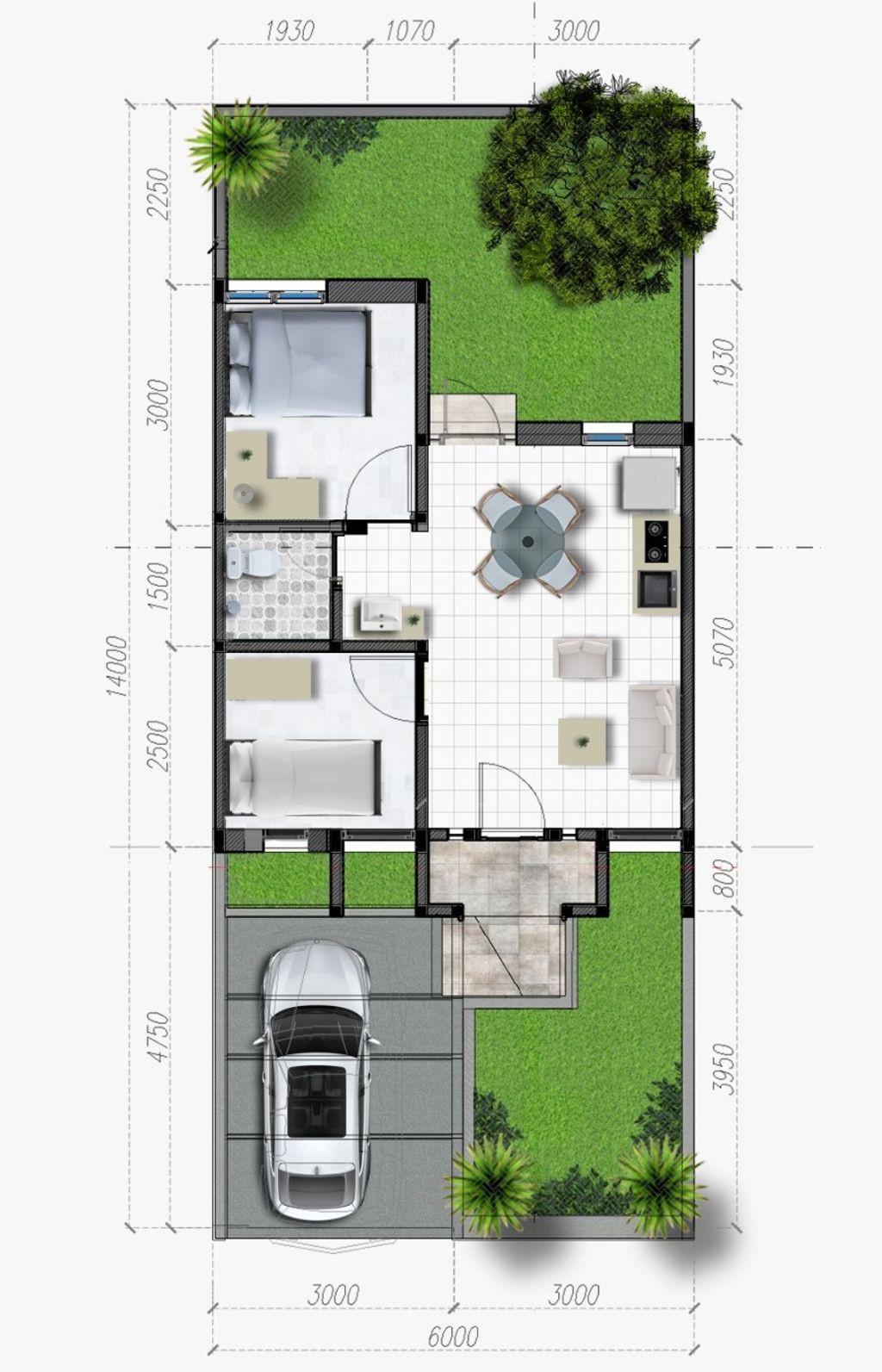 foto denah rumah tipe BRASSIA HILL 39/90 perumahan The Araya