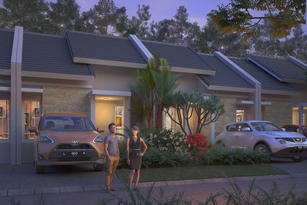 foto tampak rumah tipe 27 perumahan Grand Puri Bunga Nirwana