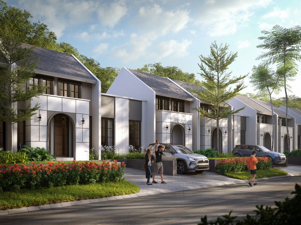 foto tampak rumah tipe BRASSIA HILL 39/90 perumahan The Araya
