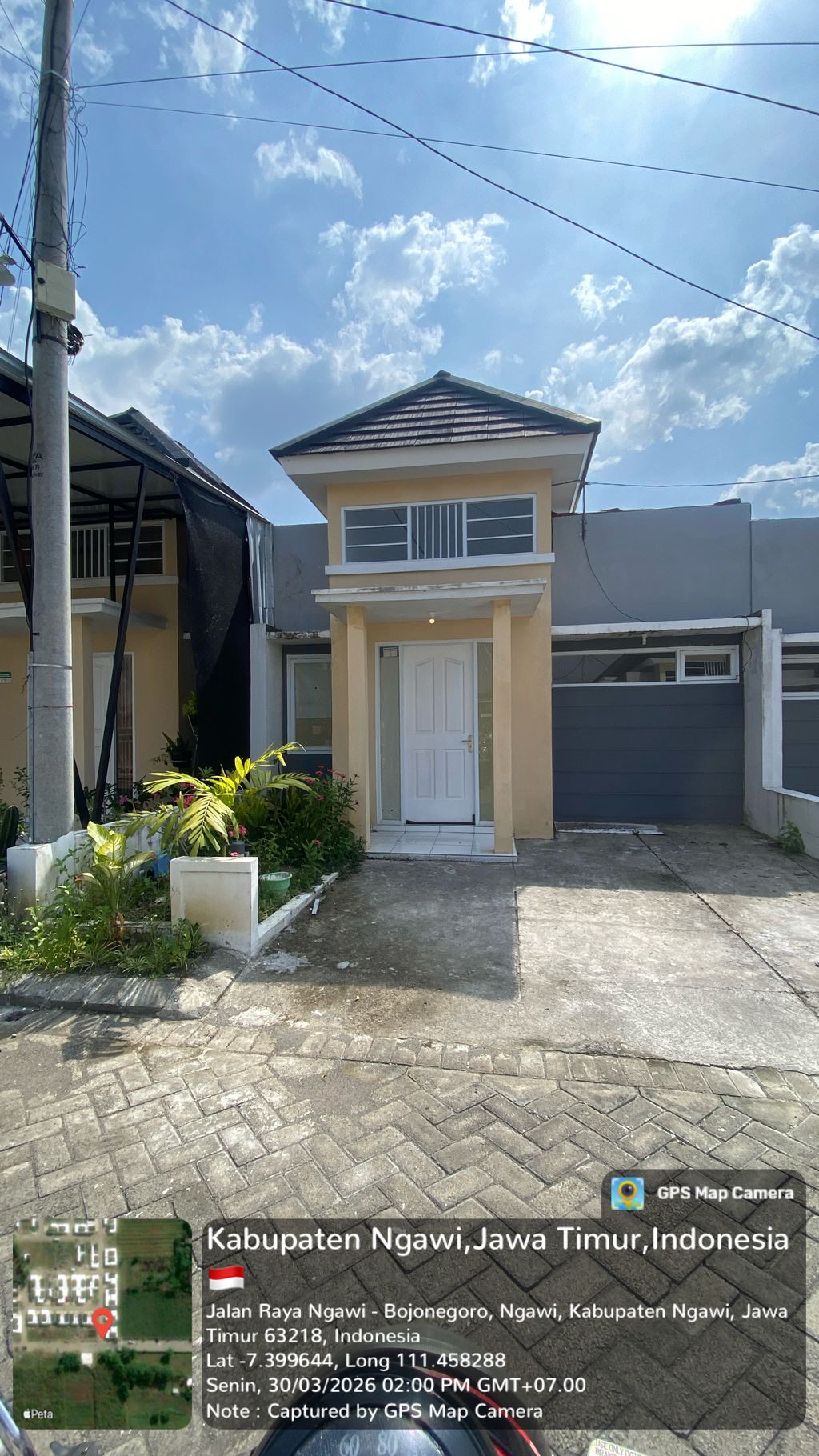 foto tampak rumah tipe 30 perumahan GAYATRI MAKSOEM VILLAGE 2