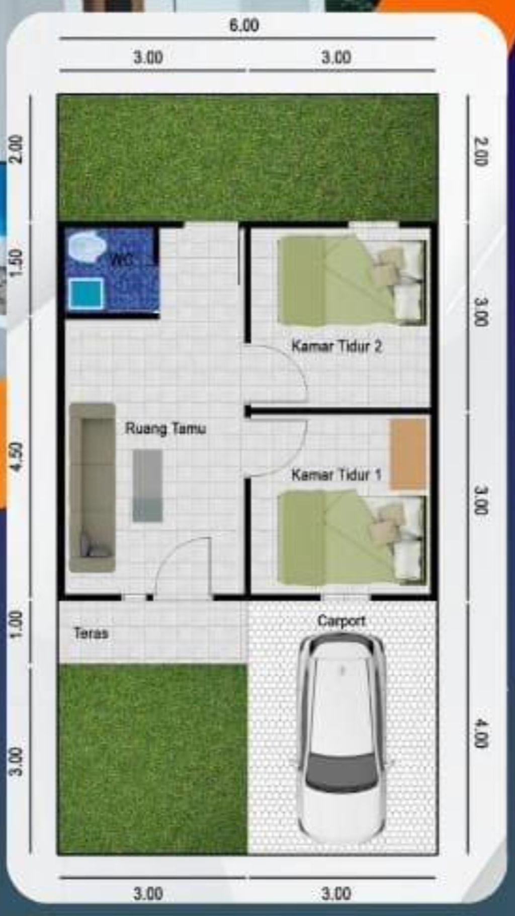 foto denah rumah tipe Aster Regency 3 perumahan Aster Regency 3