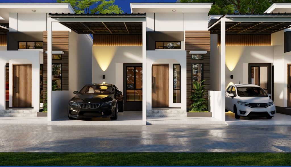 foto tampak rumah tipe 50 perumahan GARDEN CITY 3