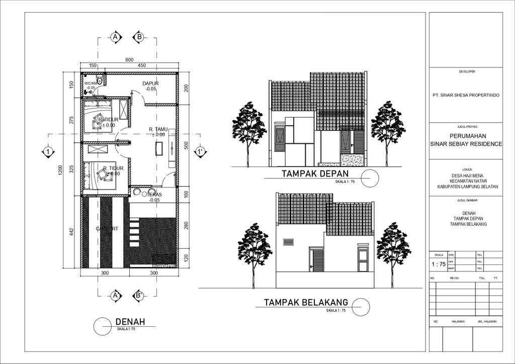 foto denah rumah tipe Rumah Tapak perumahan PERUMAHAN SINAR SEBIAY RESIDENCE