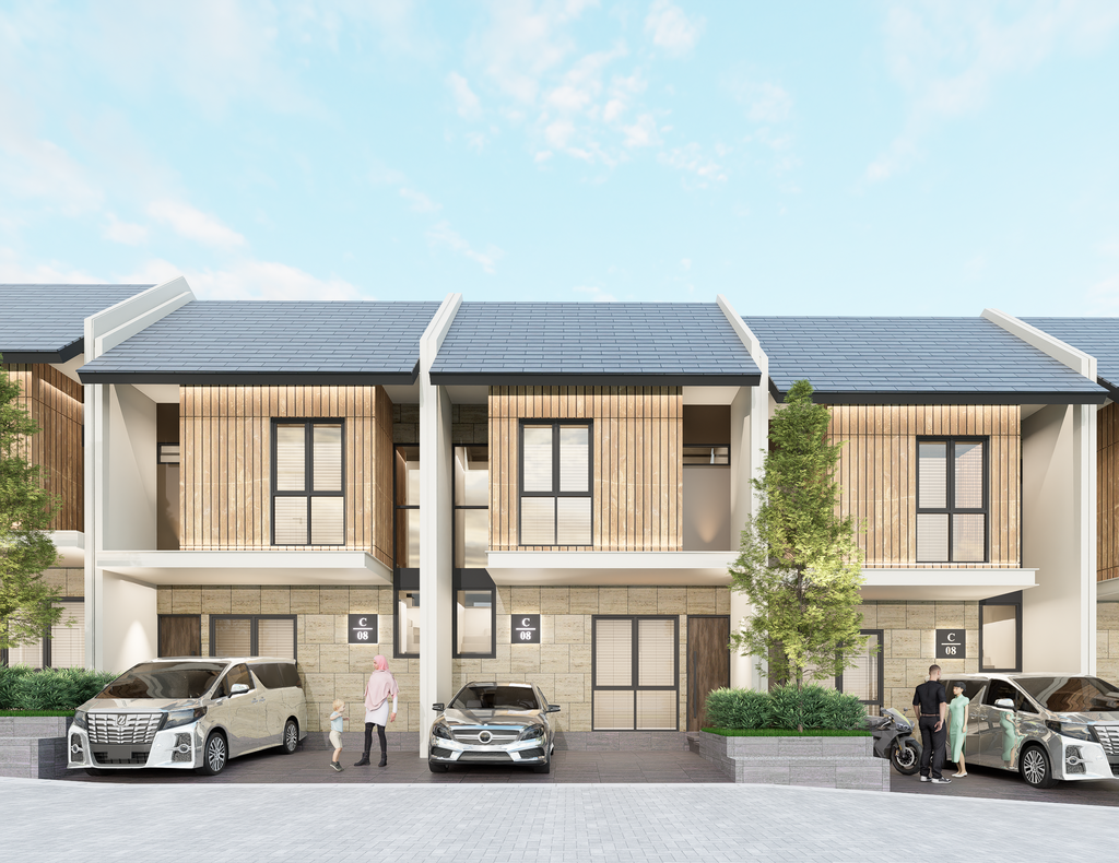 foto tampak rumah tipe Raksaka perumahan Reswara Park