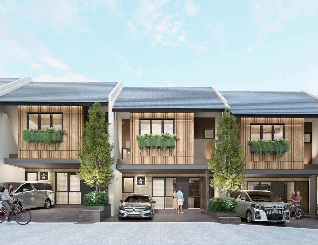 foto tampak rumah tipe Ragnala perumahan Reswara Park