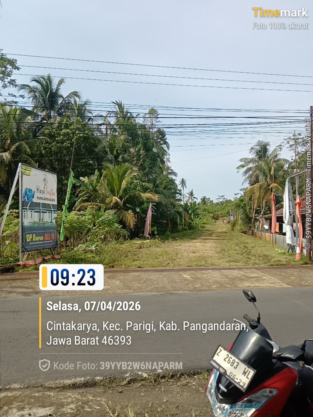 foto gerbang perumahan Kota Impian Pangandaran