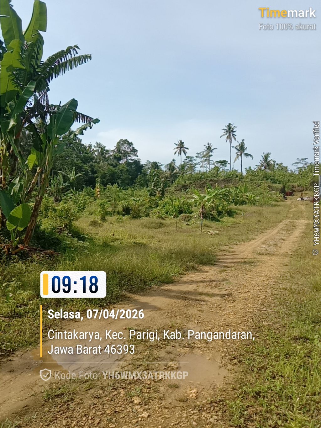 foto posisi tengah perumahan Kota Impian Pangandaran