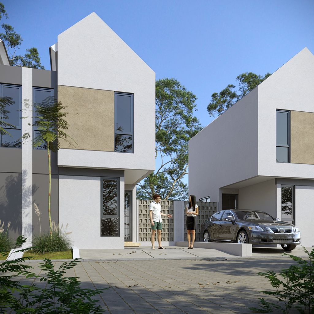 foto tampak rumah tipe BIMA perumahan MBR SKYLAND ARJUNA