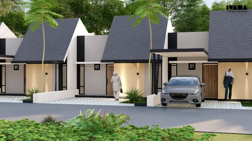 foto tampak rumah tipe 36/60 perumahan MEDINA RESIDENCE CIAWI