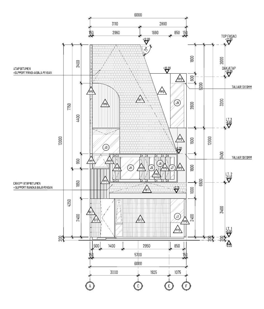 foto denah rumah tipe 6x12 IRR perumahan Countrywoods Heritage