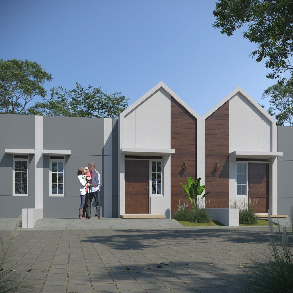 foto tampak rumah tipe NAKULA perumahan MBR SKYLAND ARJUNA