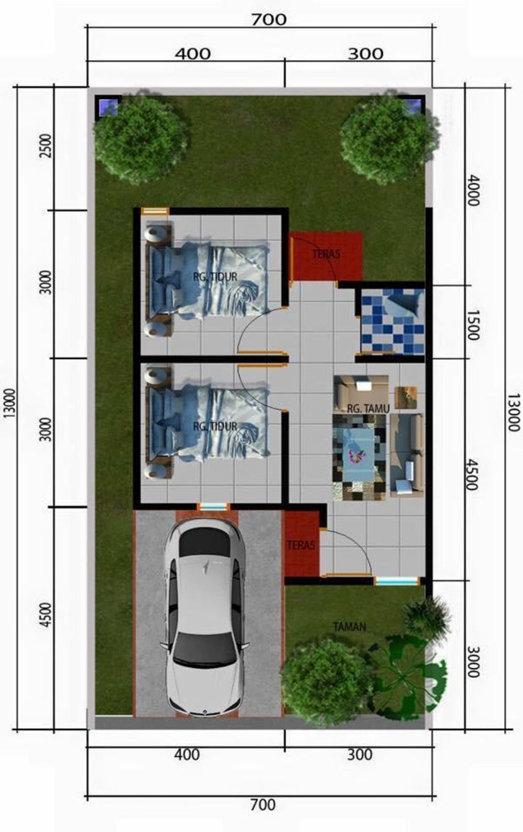foto denah rumah tipe AUTORINDO RESIDENCE 2 perumahan AUTORINDO RESIDENCE 2