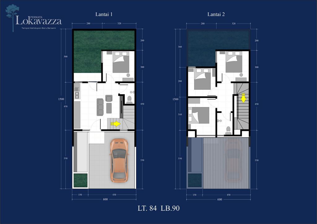 foto denah rumah tipe Agasthya perumahan PERMATA LOKAVAZZA - AKANDRA