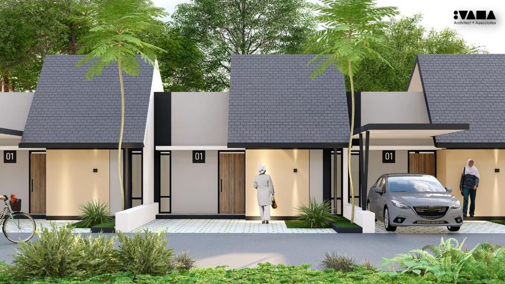 foto tampak rumah tipe 36/60 perumahan MEDINA LAND