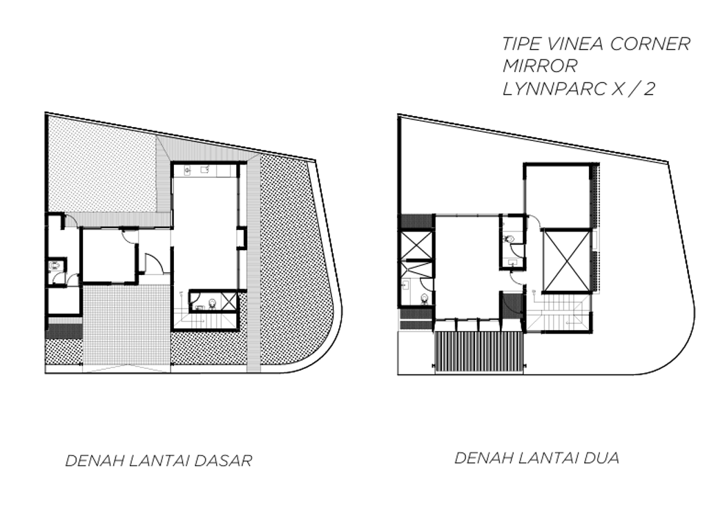 foto denah rumah tipe Lynn Parc X-B2 perumahan Lynn Parc Residence