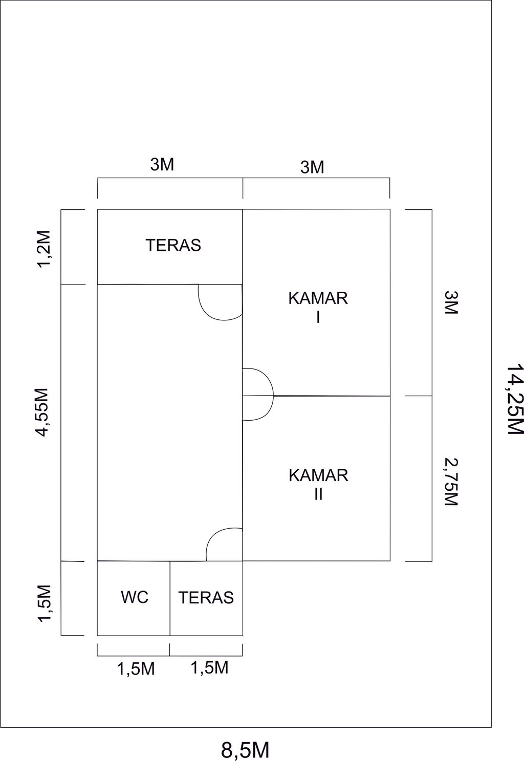 foto denah rumah tipe SUBSIDI 36 perumahan GRAHA SAMPURAGA