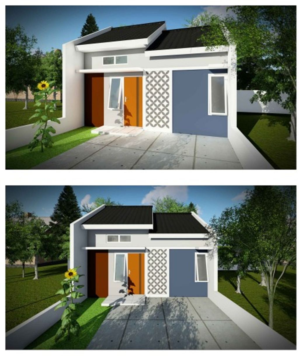 foto tampak rumah tipe 30/60 perumahan Westhom Ampel
