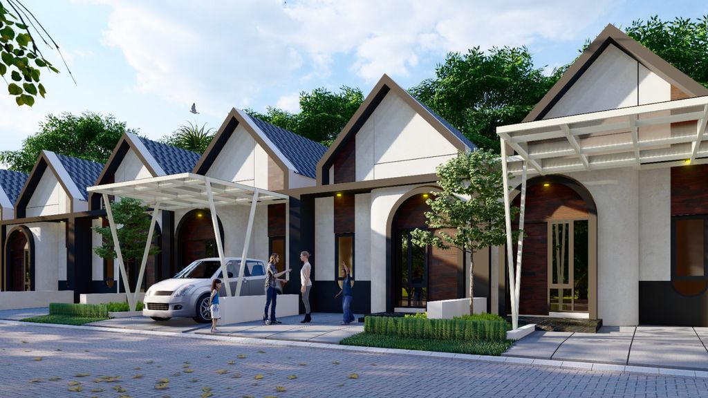 foto tampak rumah tipe CASSIA perumahan BUNGALOW VILLAGE