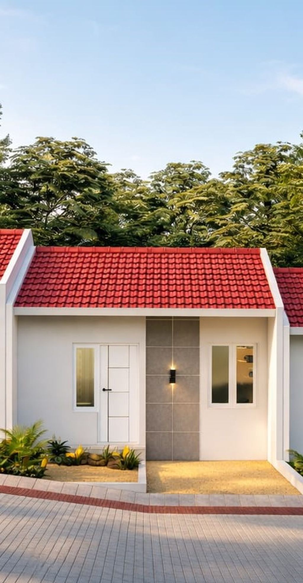 foto tampak rumah tipe 21 perumahan Pesona Indah Taman Asri