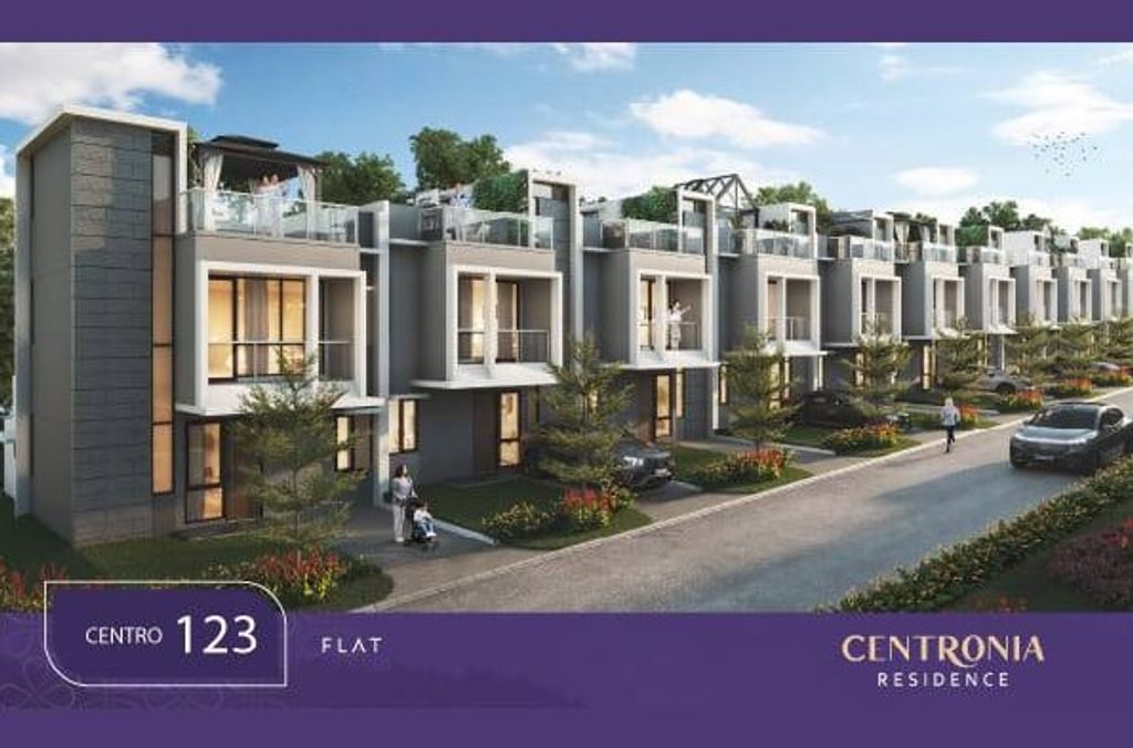 foto tampak rumah tipe CENTRO 123 perumahan Centronia Residence