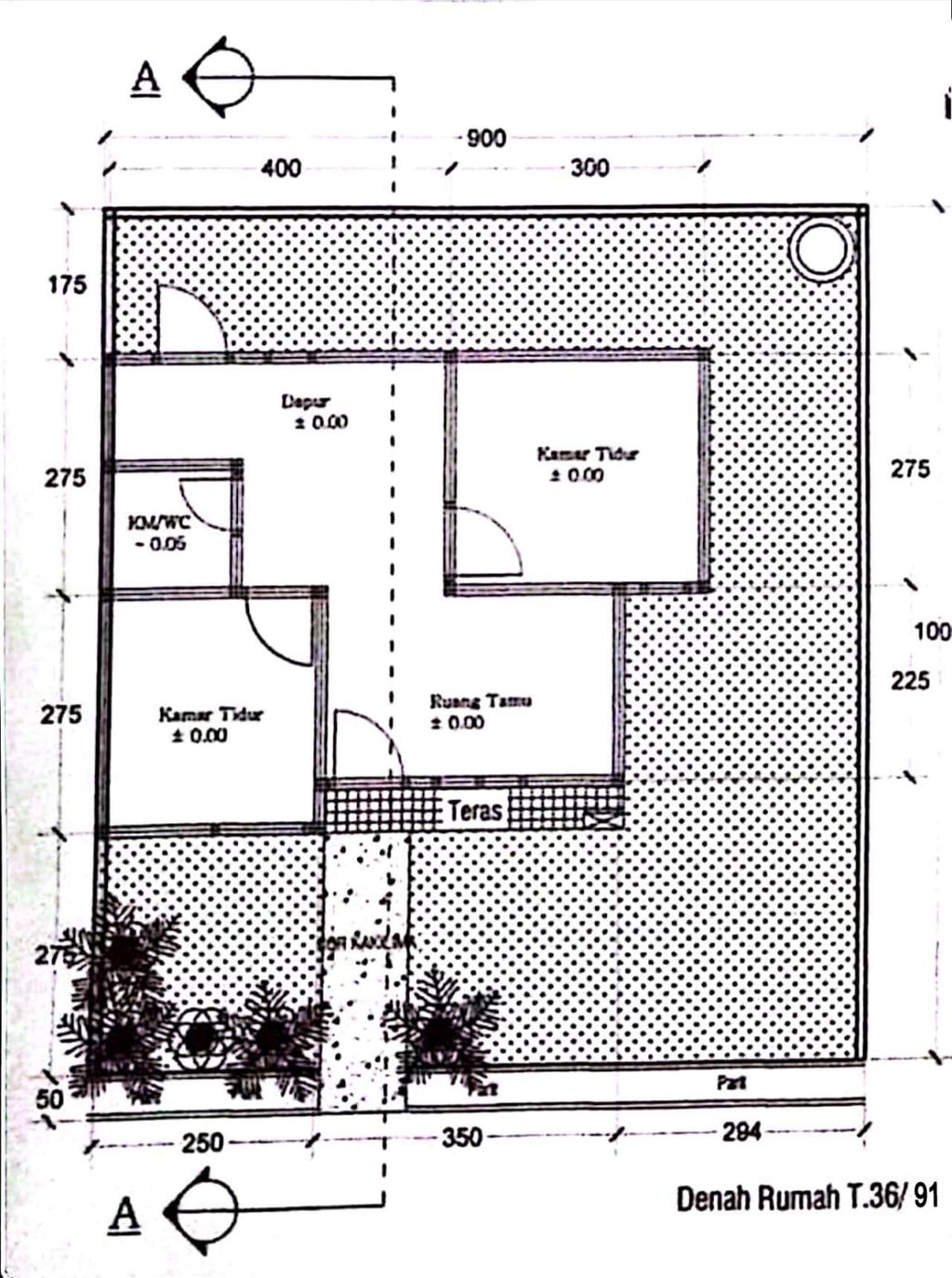 foto denah rumah tipe 36 perumahan GRIYA LEBAK MURNI RESIDENCE