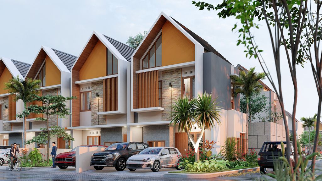 foto tampak rumah tipe 70 perumahan PERUMAHAN SAFIRA GREENPARK