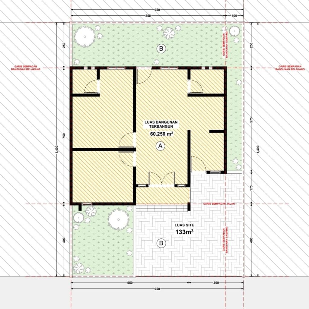 foto denah rumah tipe 60 perumahan BILAL RESIDENCE