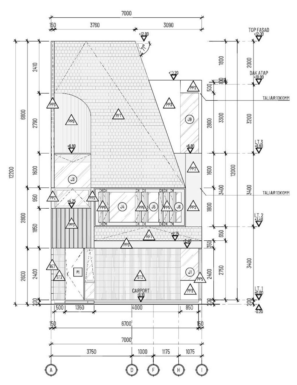foto denah rumah tipe 7X12 Sudut II perumahan Countrywoods Heritage