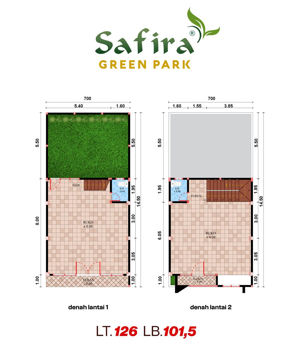 foto tampak rumah tipe 102 perumahan PERUMAHAN SAFIRA GREENPARK