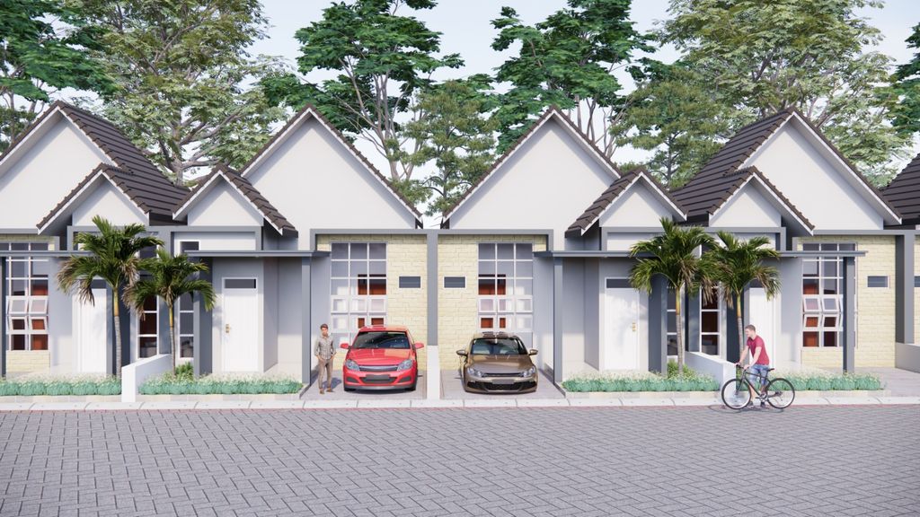 foto tampak rumah tipe LILLY perumahan GRAND TANJUNG PRIUK 3