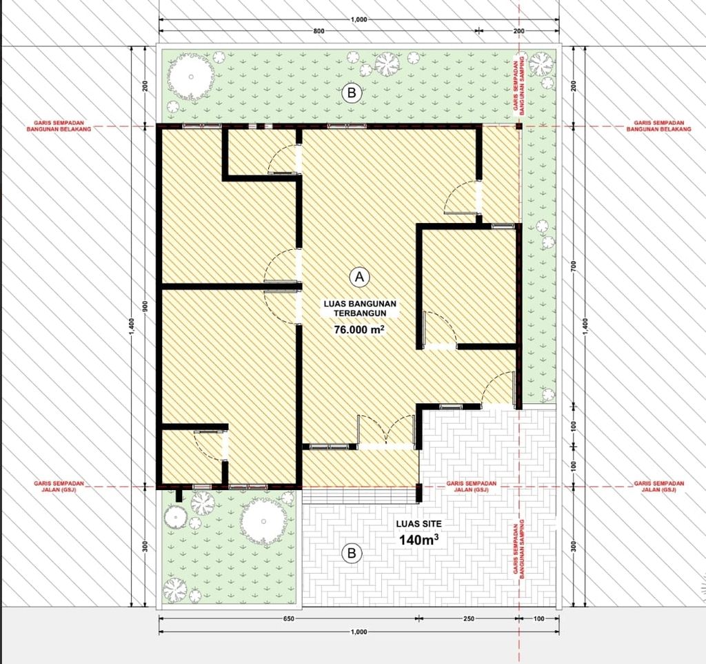 foto denah rumah tipe 70 perumahan BILAL RESIDENCE