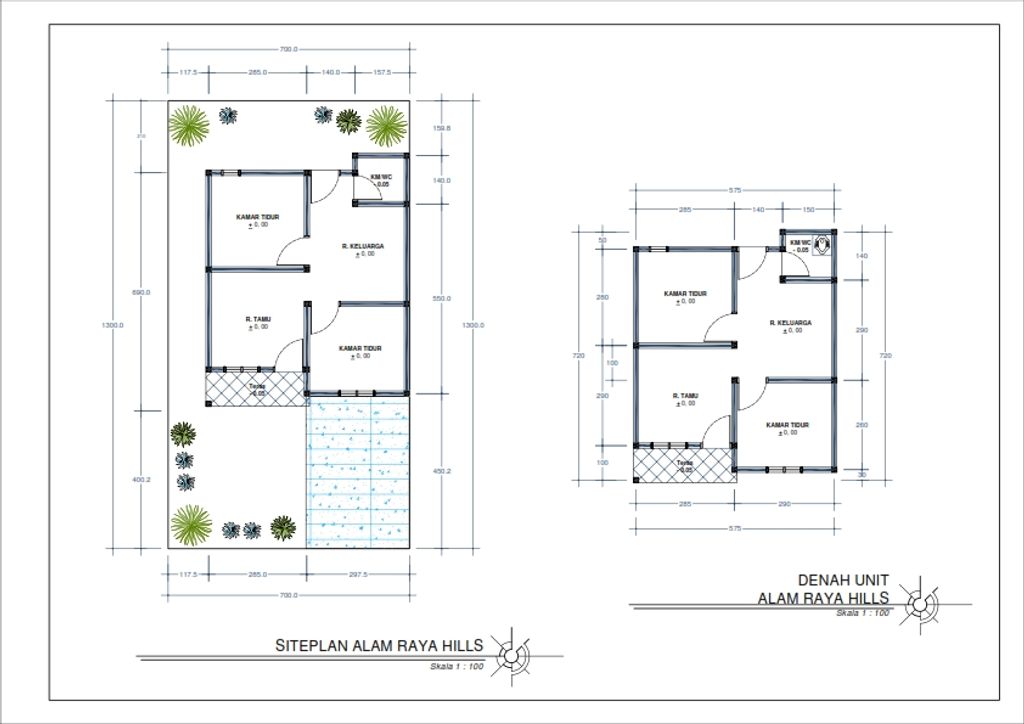 foto denah rumah tipe 36 perumahan ALAM RAYA HILLS