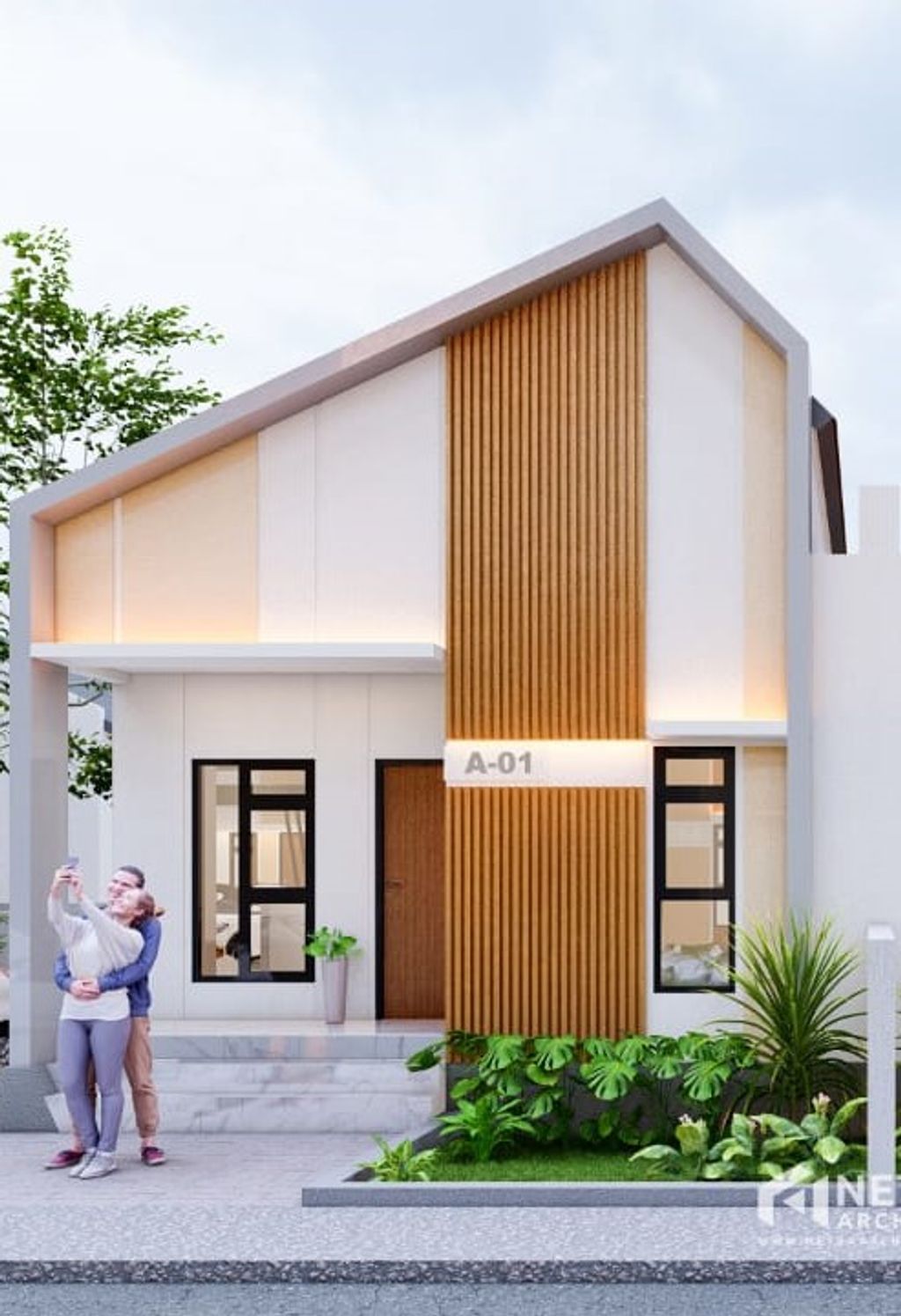 foto tampak rumah tipe 45 perumahan BILAL RESIDENCE