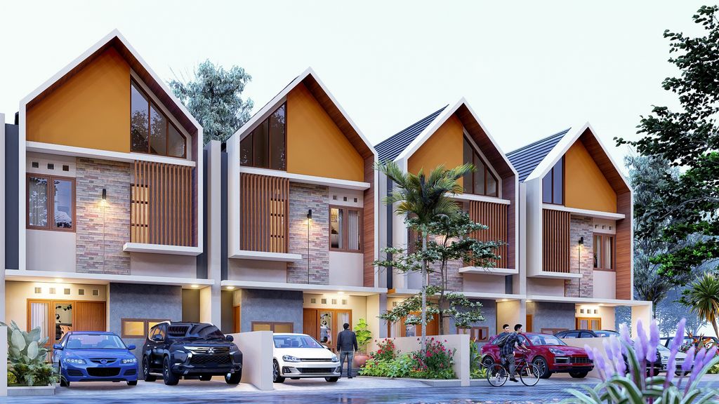 foto tampak rumah tipe 60 perumahan PERUMAHAN SAFIRA GREENPARK