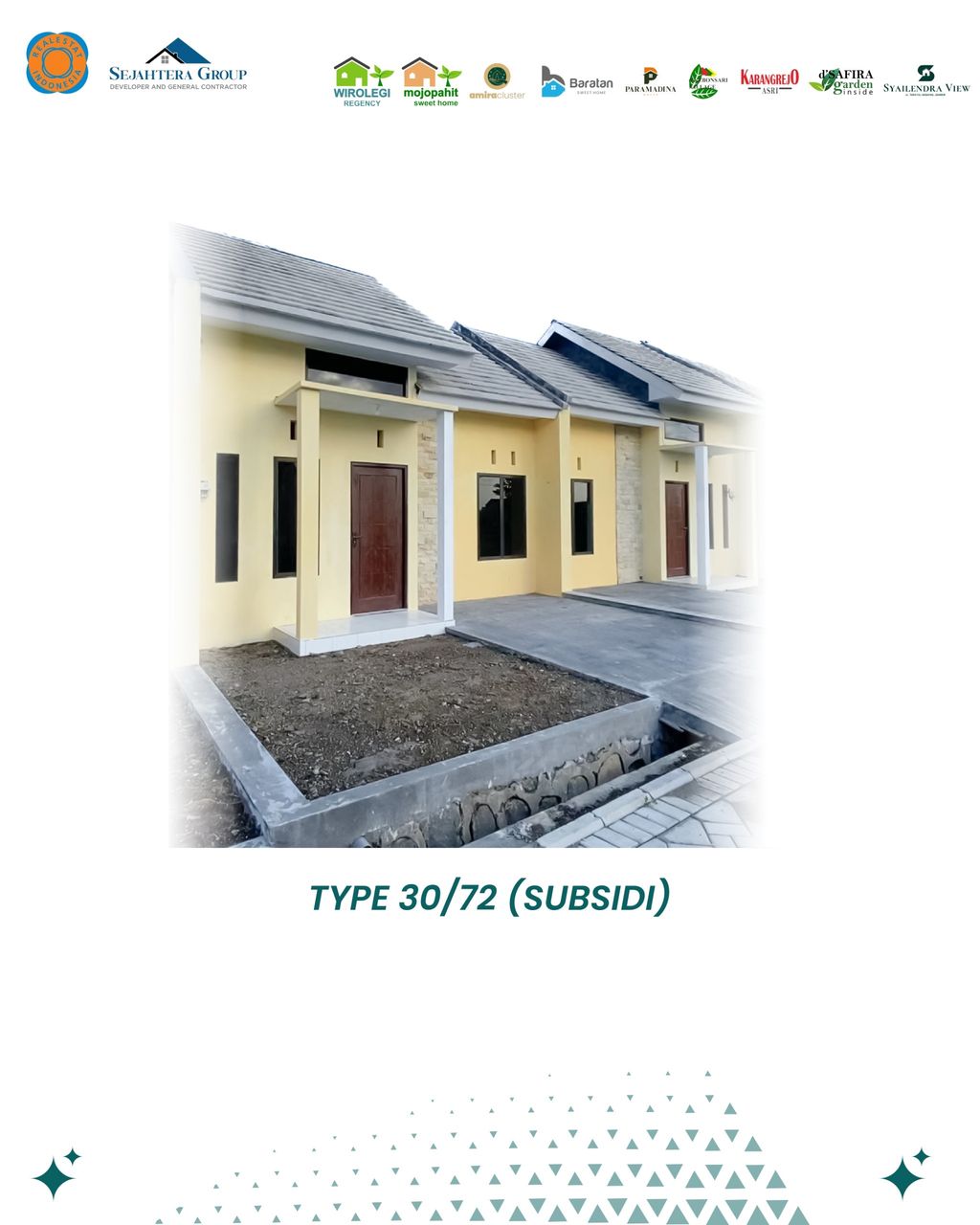 foto tampak rumah tipe 30 perumahan D'MOJOPAHIT SWEET HOME