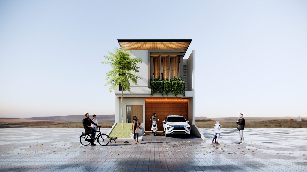 foto tampak rumah tipe Litera perumahan Luminance Dream House