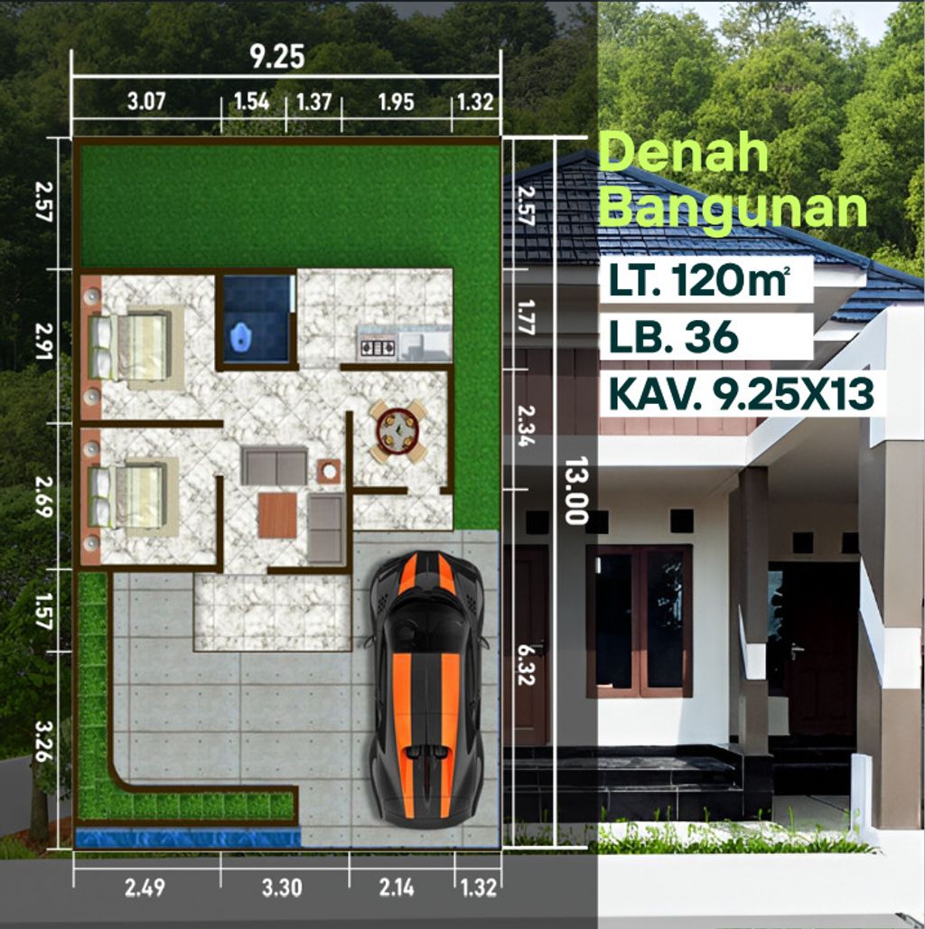 foto denah rumah tipe NEW MODEL LINDA REGENCY 5 TAHAP 2 (NEW) perumahan LINDA REGENCY 5-BELIMBING RAYA