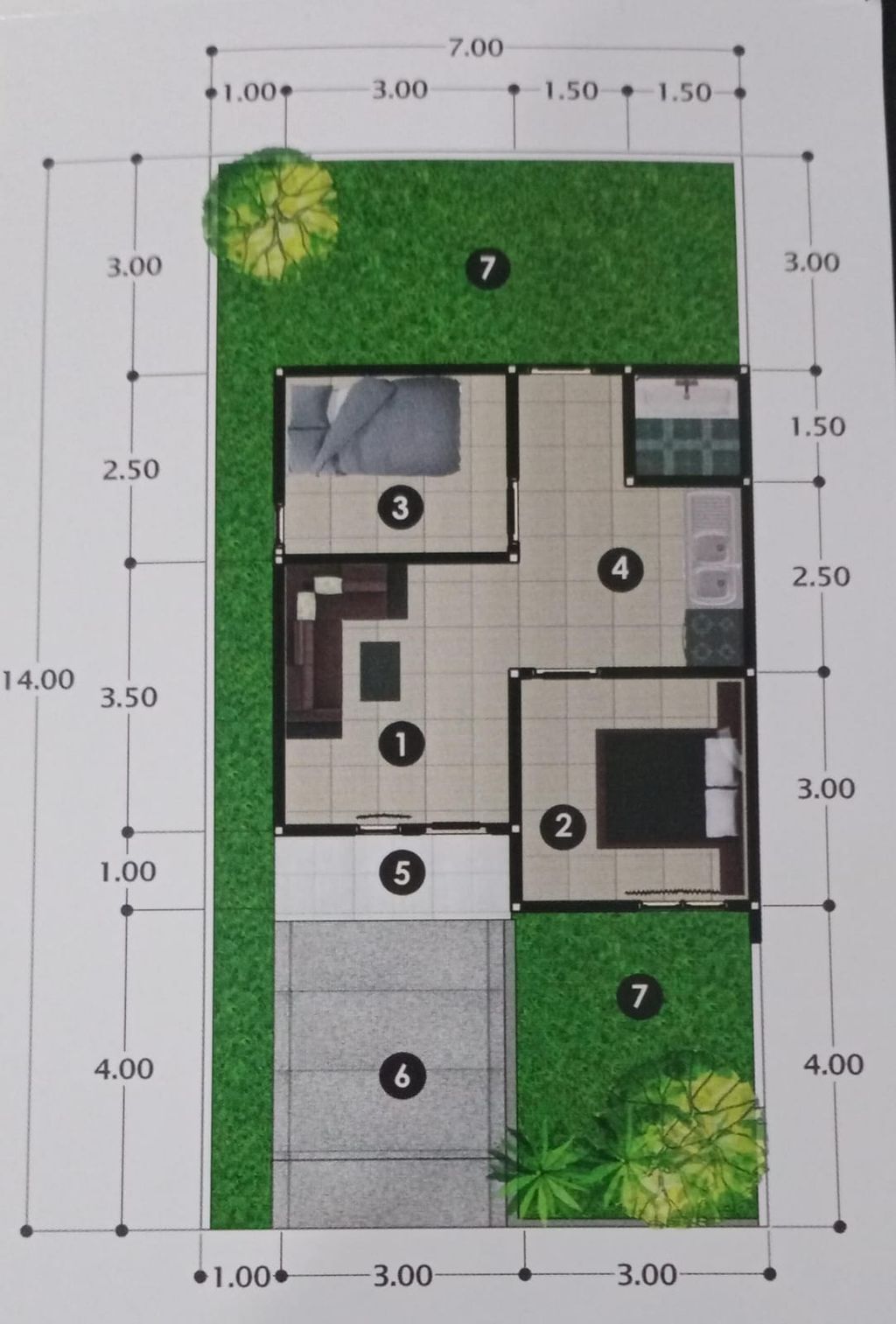 foto denah rumah tipe 36(2026) perumahan Dompak Indah Residence