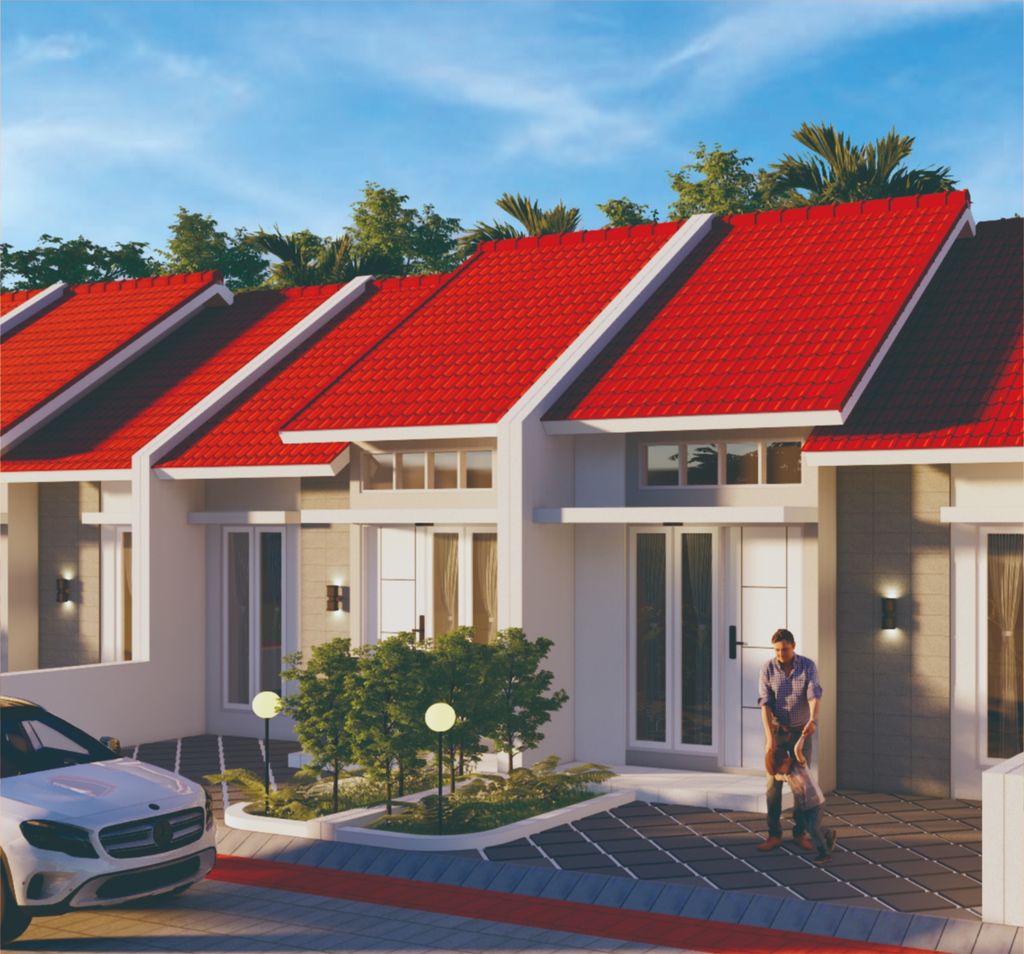 foto tampak rumah tipe 30B perumahan Pesona Indah Taman Asri