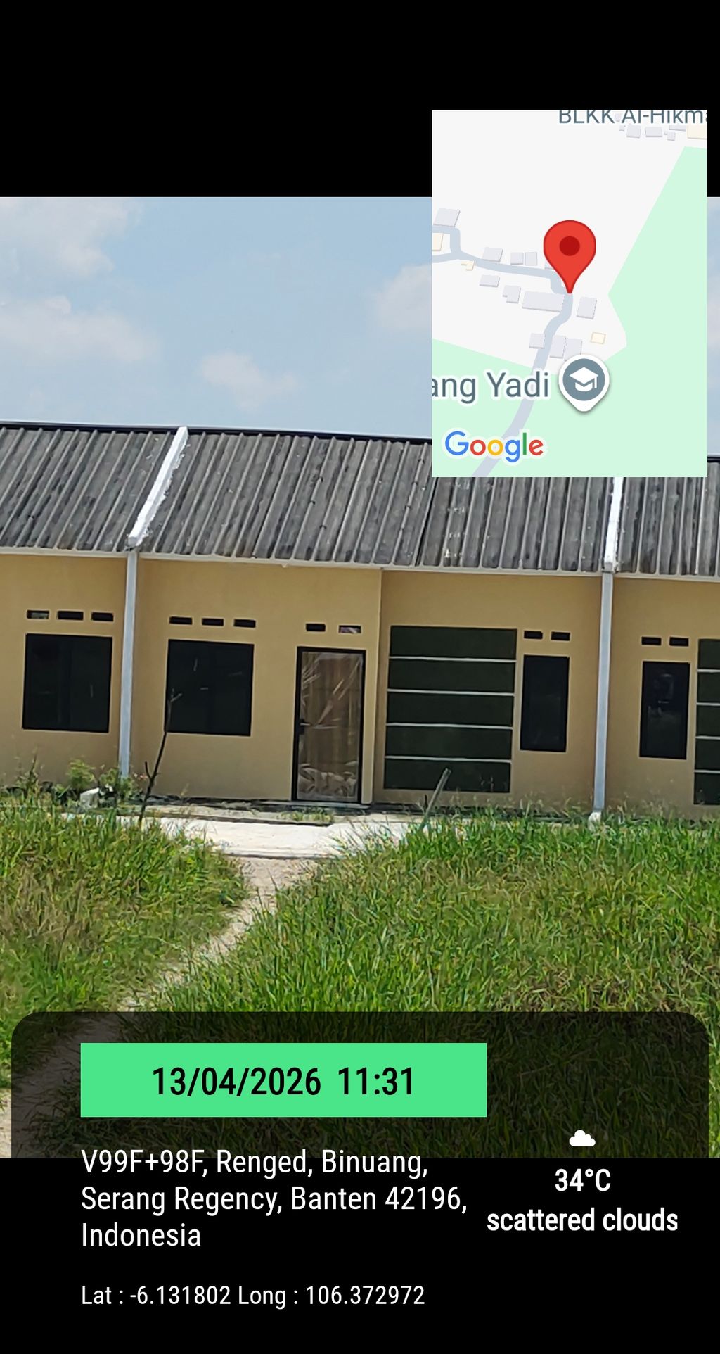 foto posisi tengah perumahan BUMI TANGERANG PERMAI