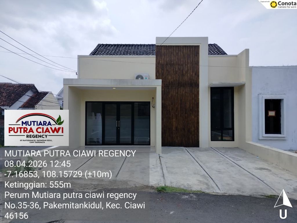 foto tampak rumah tipe 36/119 perumahan Mutiara Putra Ciawi Regency