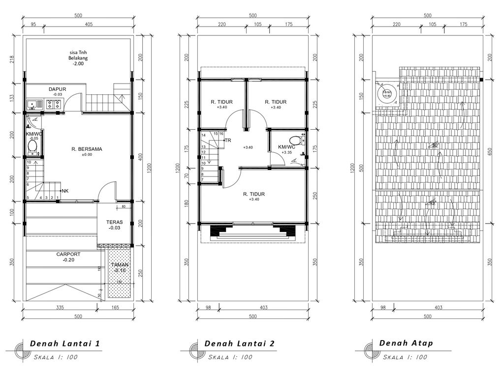 foto denah rumah tipe 54 Compact Classic CL (503) perumahan G-Land Padalarang Residence 3