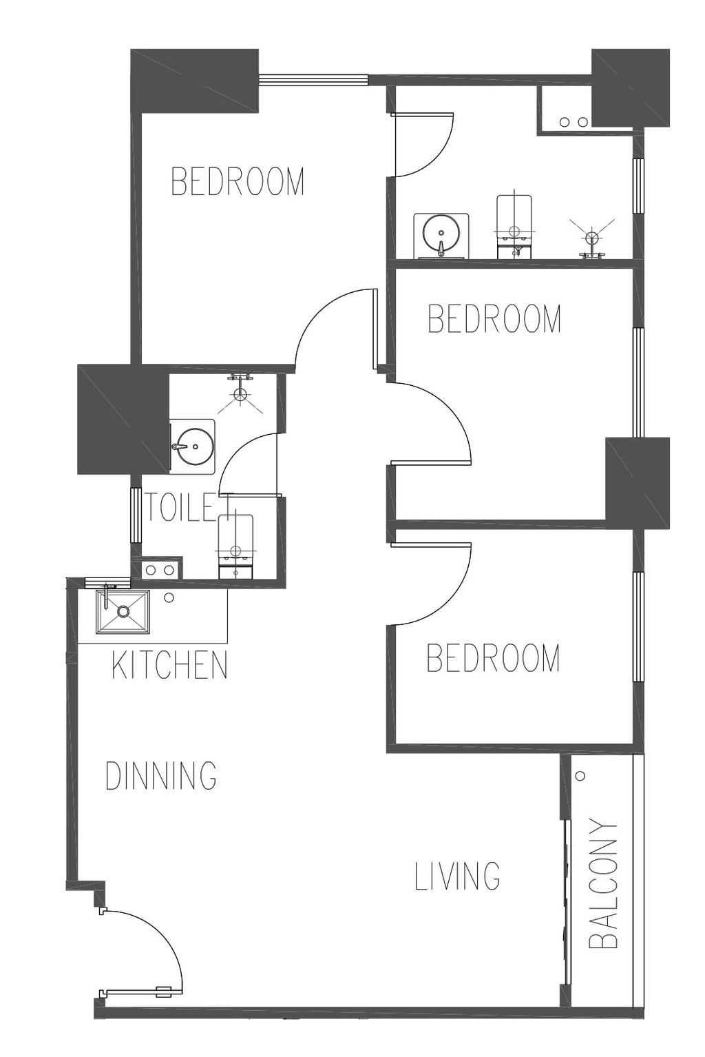 foto denah rumah tipe Tower B - E perumahan Meikarta