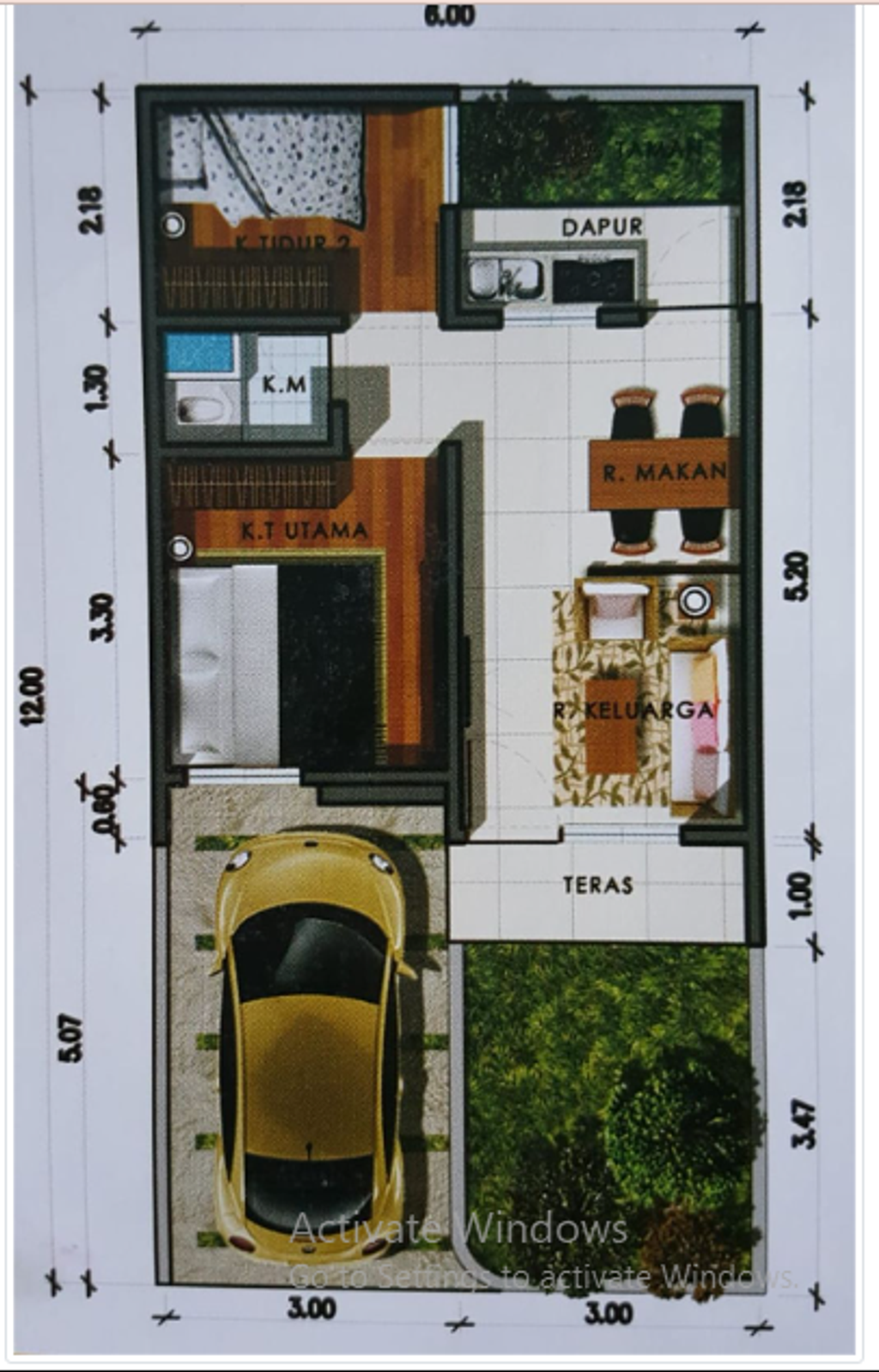 foto denah rumah tipe 36 perumahan SEMBADA RESIDENCE 2