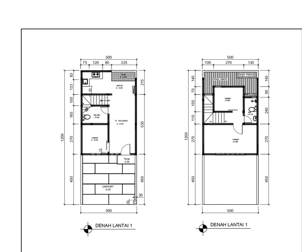 foto denah rumah tipe 54 Compact High Ceiling (3KT) (594) perumahan G-Land Ciwastra Park 2