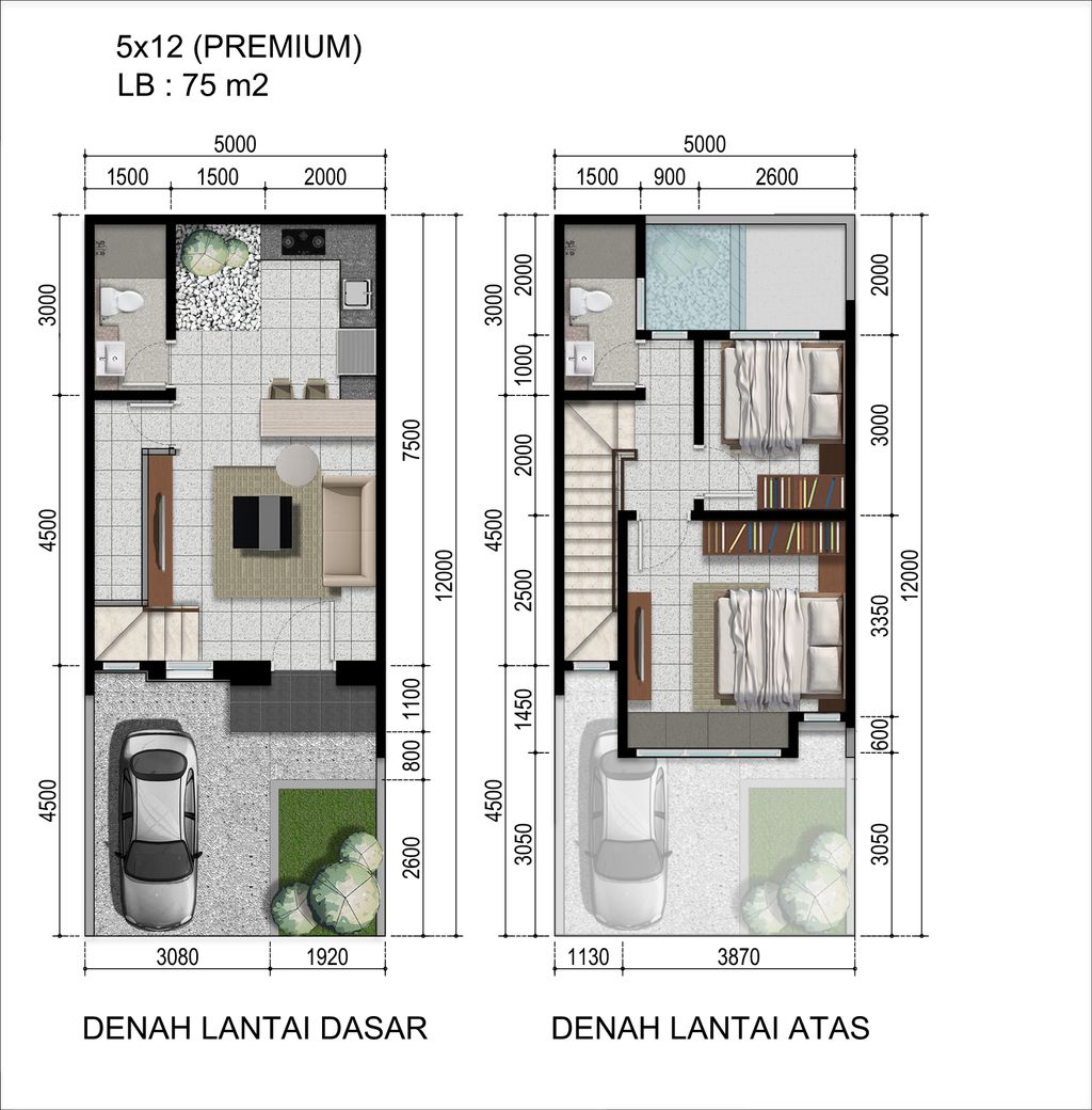 foto denah rumah tipe BRESCIA PREMIUM 3 perumahan CITRALAND GAMA CITY
