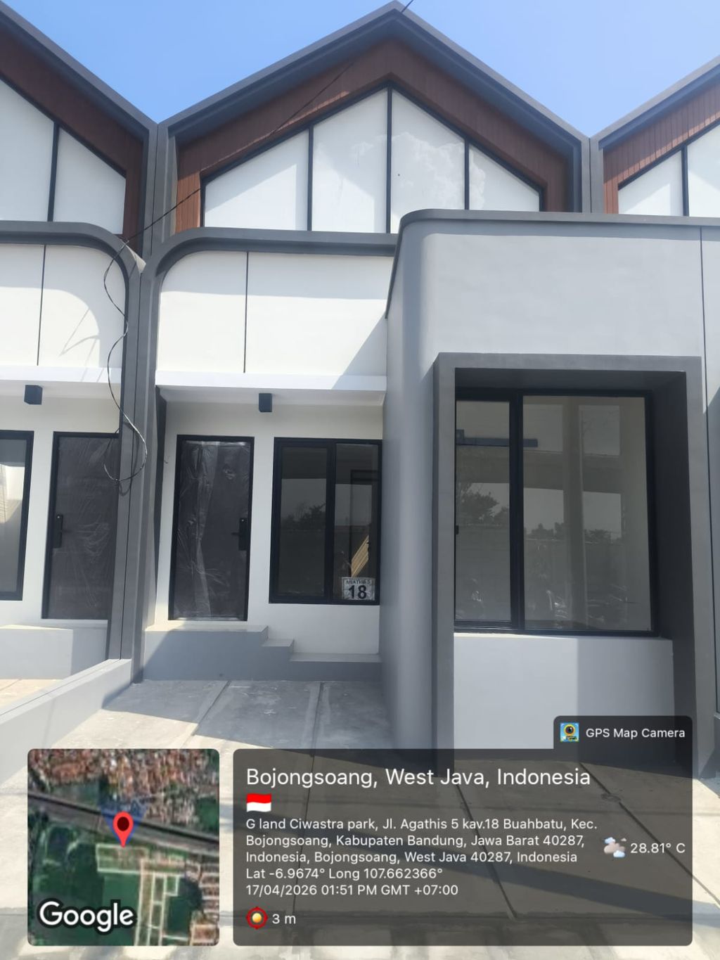 foto tampak rumah tipe 38 1 lantai (426) perumahan G-Land Ciwastra Park 2